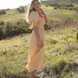 RAHI Anthropologie Gingham Dress XL